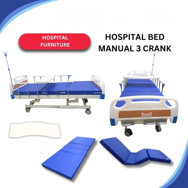 Hospital Bed 3 Crank Manual